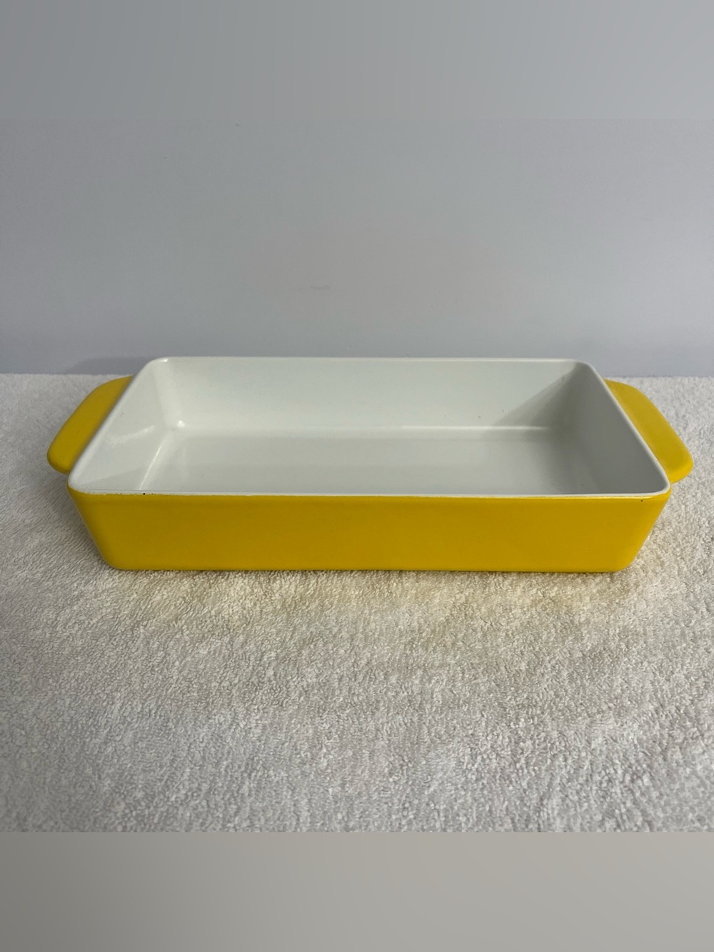MCM Copco Michael Lax Yellow Enameled Baking Pan Rectangular Baker Casserole